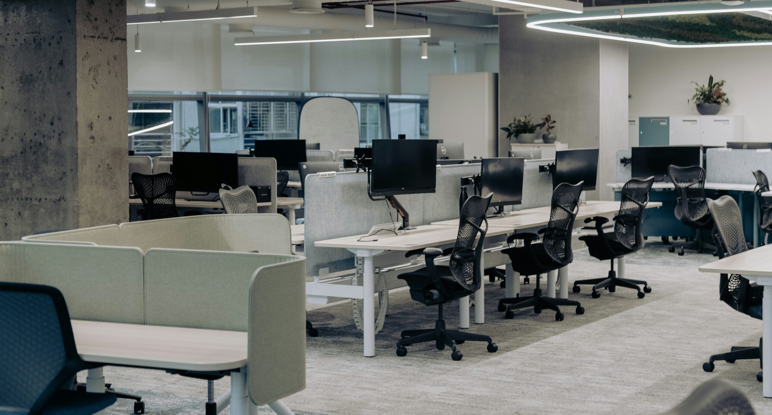 Clean office space interior